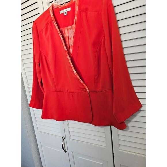 CABI - Womens jacket Sz 4 - Orange Lined -One button Side Closure - Picture 2 of 4